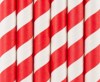 ECO-STRAW 3 PLY PAPER STRAW JUMBO - RED / WHITE - FSC MIX 70%